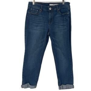 DKNY Jeans Women's Size 10 Blue Denim Mid-Rise Crop Medium Wash Jeans
